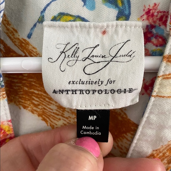 Super fun Kelly Louise Judd x Anthro whimsical flannel sleep mini dress size MP. - Picture 3 of 4